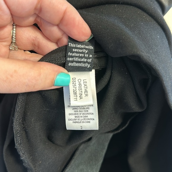 Diane von Furstenberg Christina Leather-Accent Dress Size 2 - Picture 6 of 7